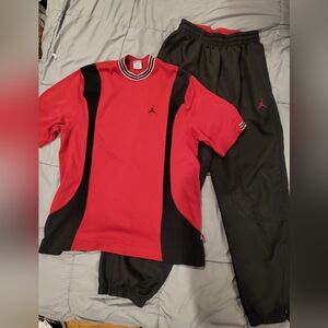 Jordan Red and Black Men's Tracksuit